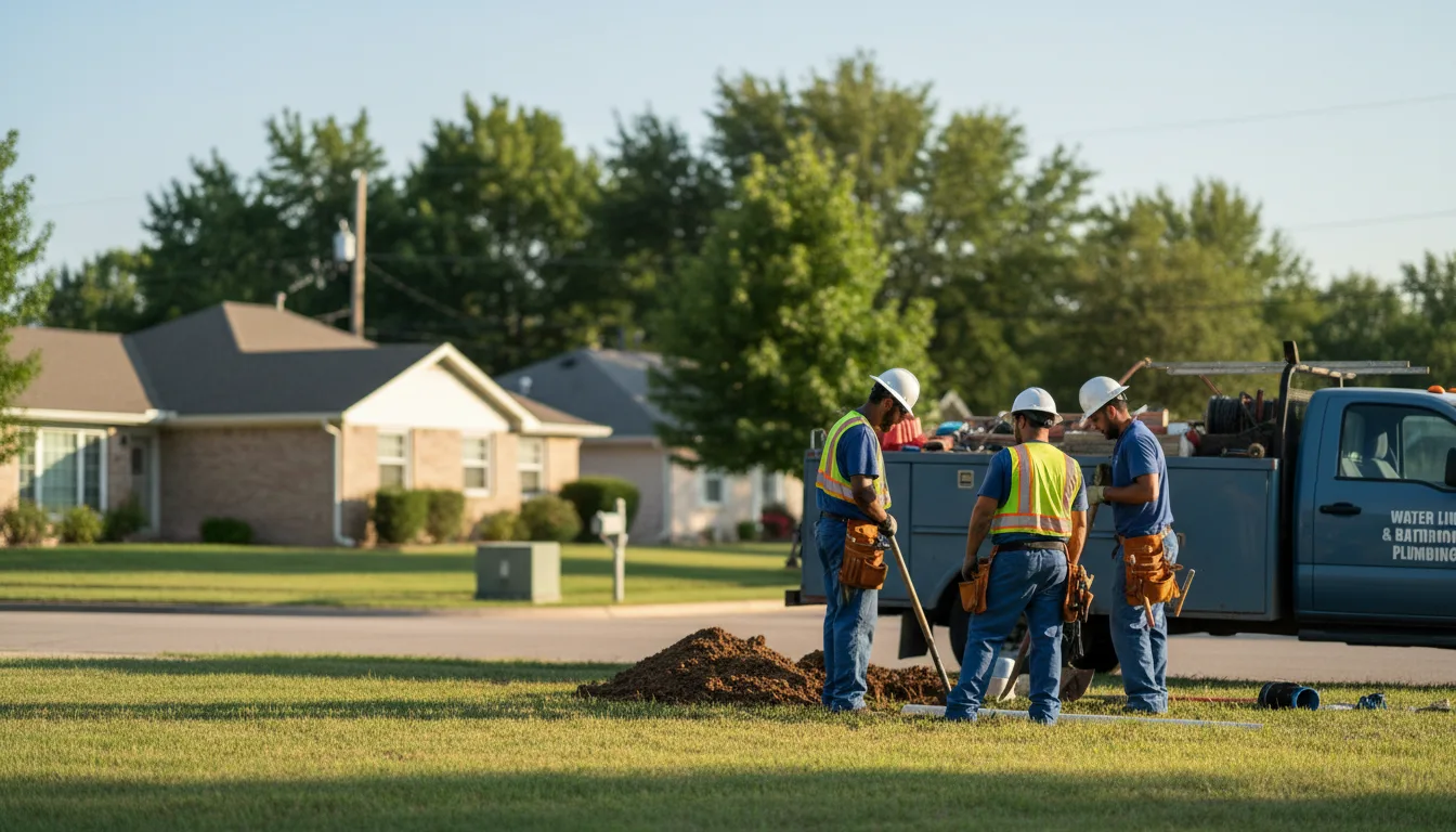Residential water line and bathroom plumbing service in Manchester, NH